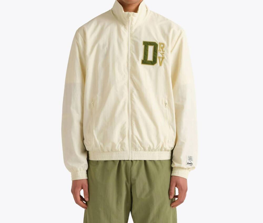 NEW DIADORA unisex run valley track jacket in winter white